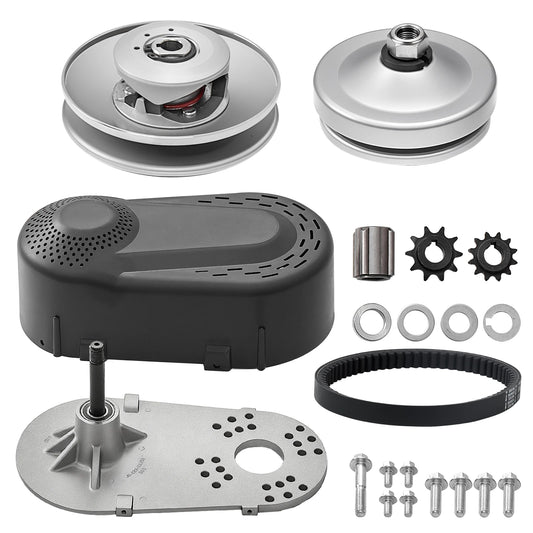 SucceBuy Drive Clutch, 2-8HP Engine, 2000 RPM High-Strength Drive Clutch with Asymmetric Designed Wheels Fit for Various Engines