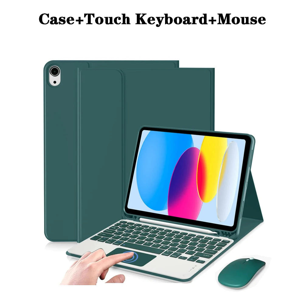 Keyboard Case for iPad (A16) 11th/10th Generation,Detachable Wireless Keyboard,Stand Folio Keyboard Cover with Pencil Holder