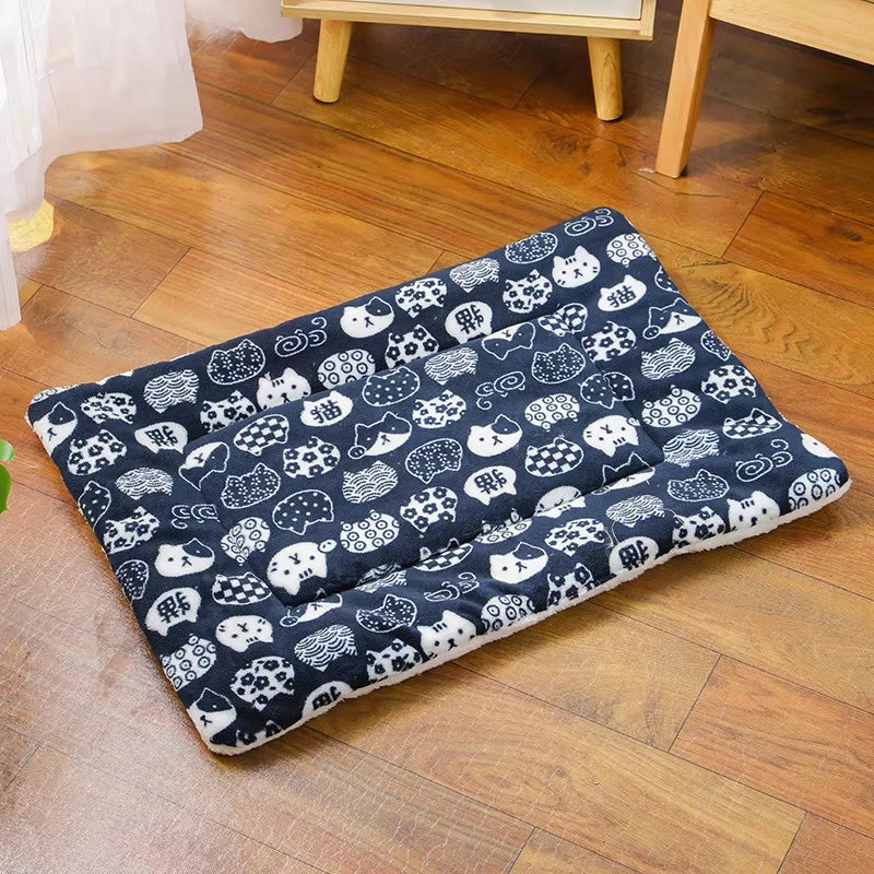 KEMORELA Flannel Pet Sleeping Mat Dog Bed Winter Puppy Bed Dog Sofa Mattress Cushion for Small Large Dog Blanket Pet Supplies