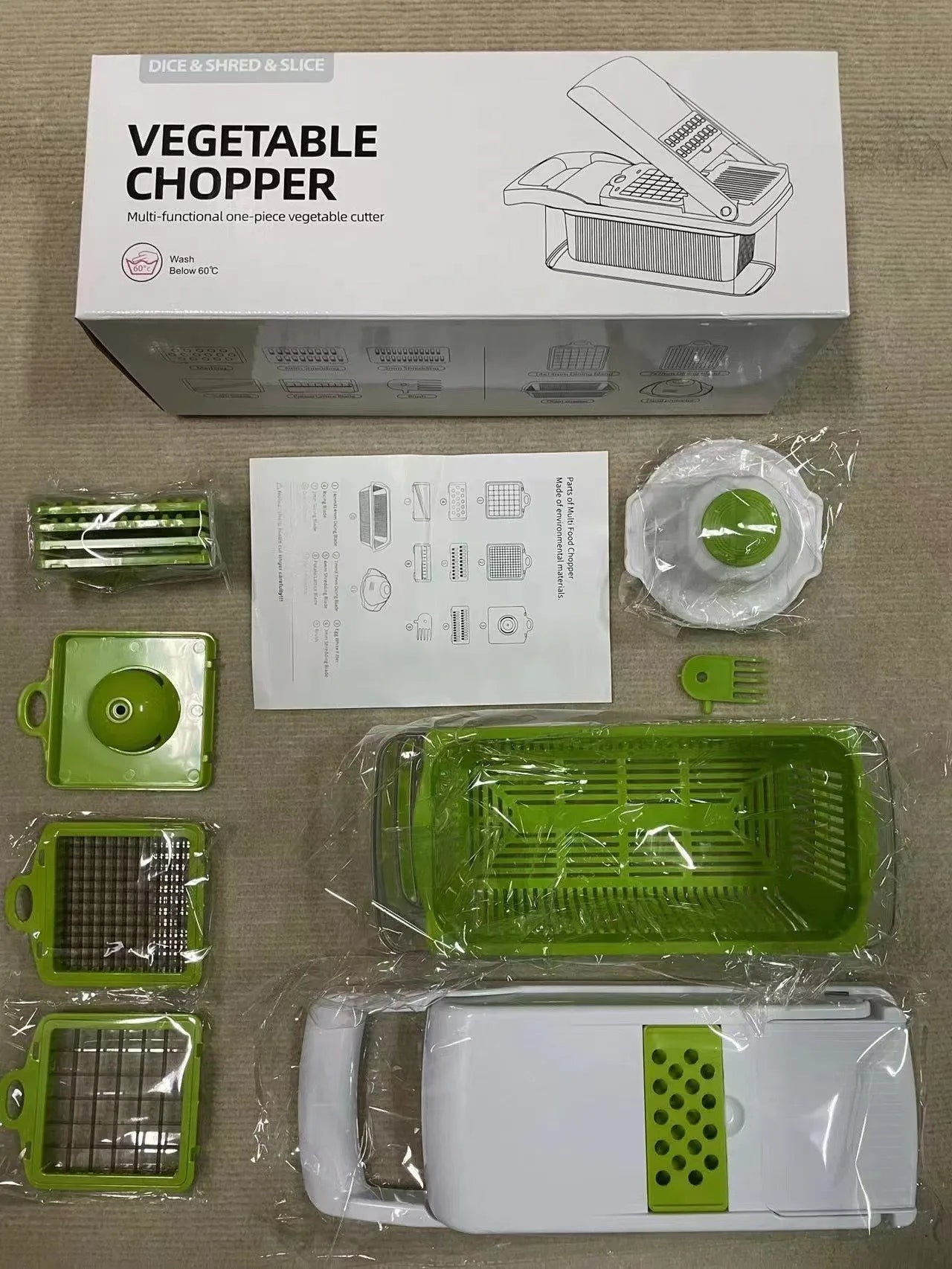Pink Vegetable Chopper, Multifunctional Fruit Slicer, Manual Food Grater, Vegetable Slicer, Cutter With Container
