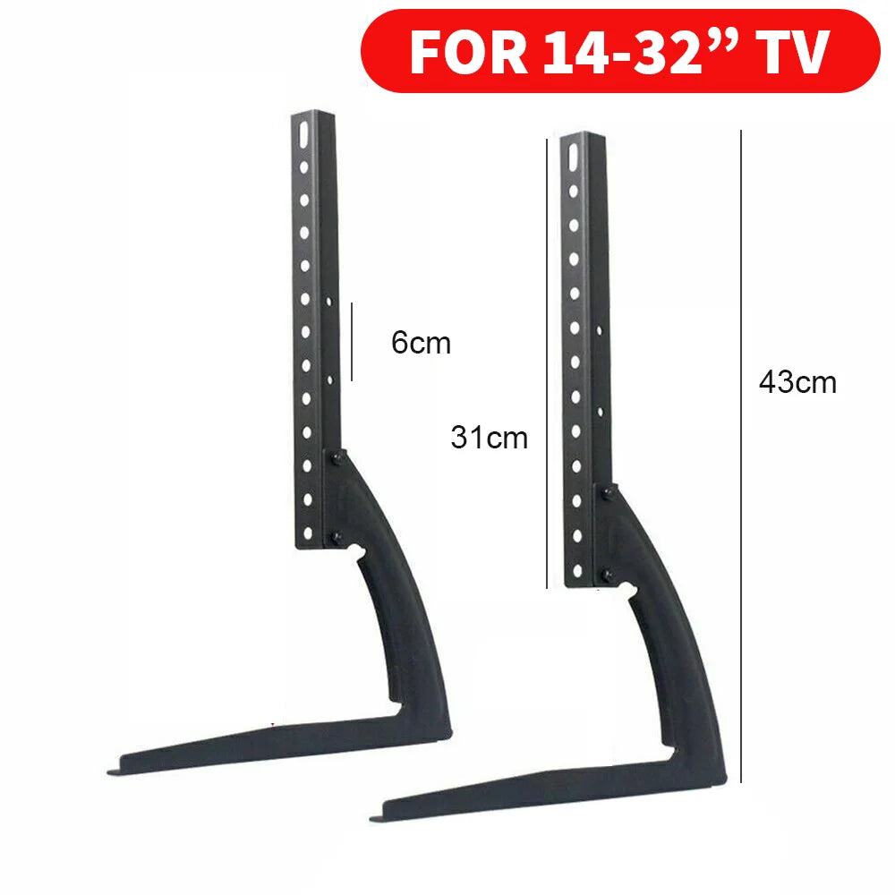 Universal 14-75'' Table Top Desktop TV Stand Bracket Legs LCD LED Plasma Mount