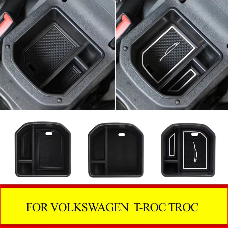 For Volkswagen VW T-Roc Troc 2018-2025 Container Organizers Storage Armrest Console Box Case Car Accessories