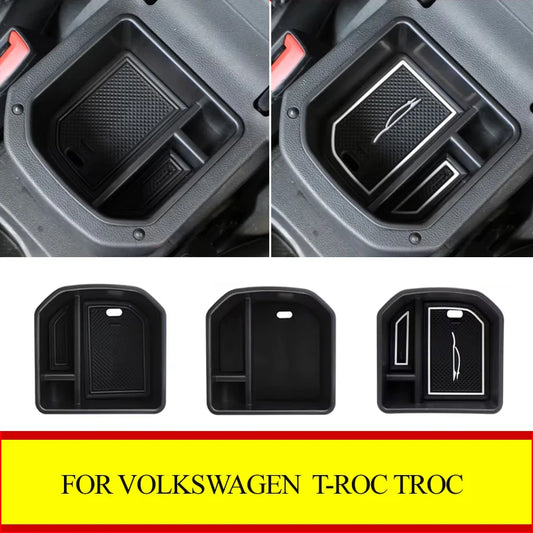 For Volkswagen VW T-Roc Troc 2018-2025 Container Organizers Storage Armrest Console Box Case Car Accessories