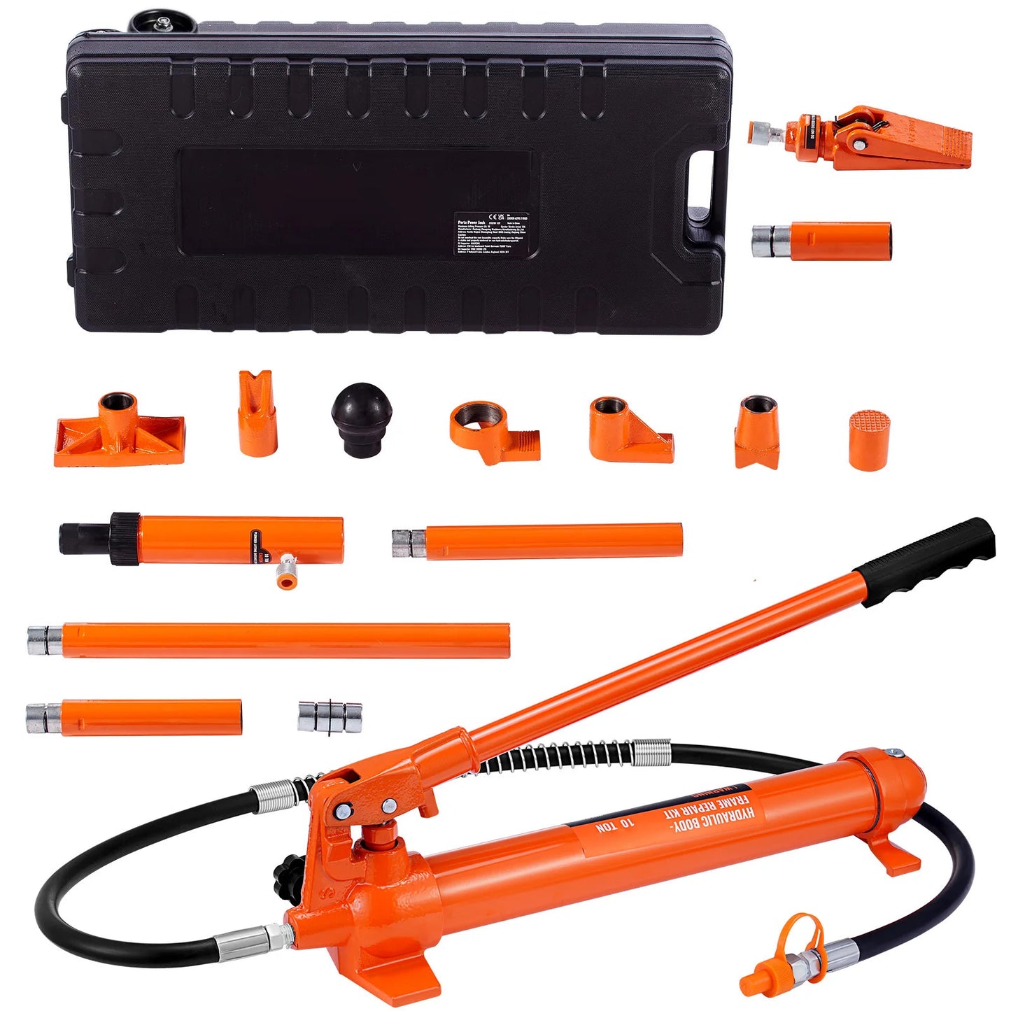 SucceBuy 10Ton Hydraulic Jack Air Pump Lift Ram Body Frame Porta Power Repair Kits Multi-functional Auto Body Frame Repair Kits