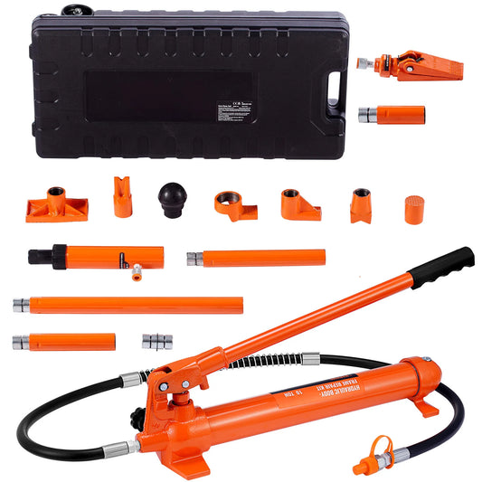 SucceBuy 10Ton Hydraulic Jack Air Pump Lift Ram Body Frame Porta Power Repair Kits Multi-functional Auto Body Frame Repair Kits