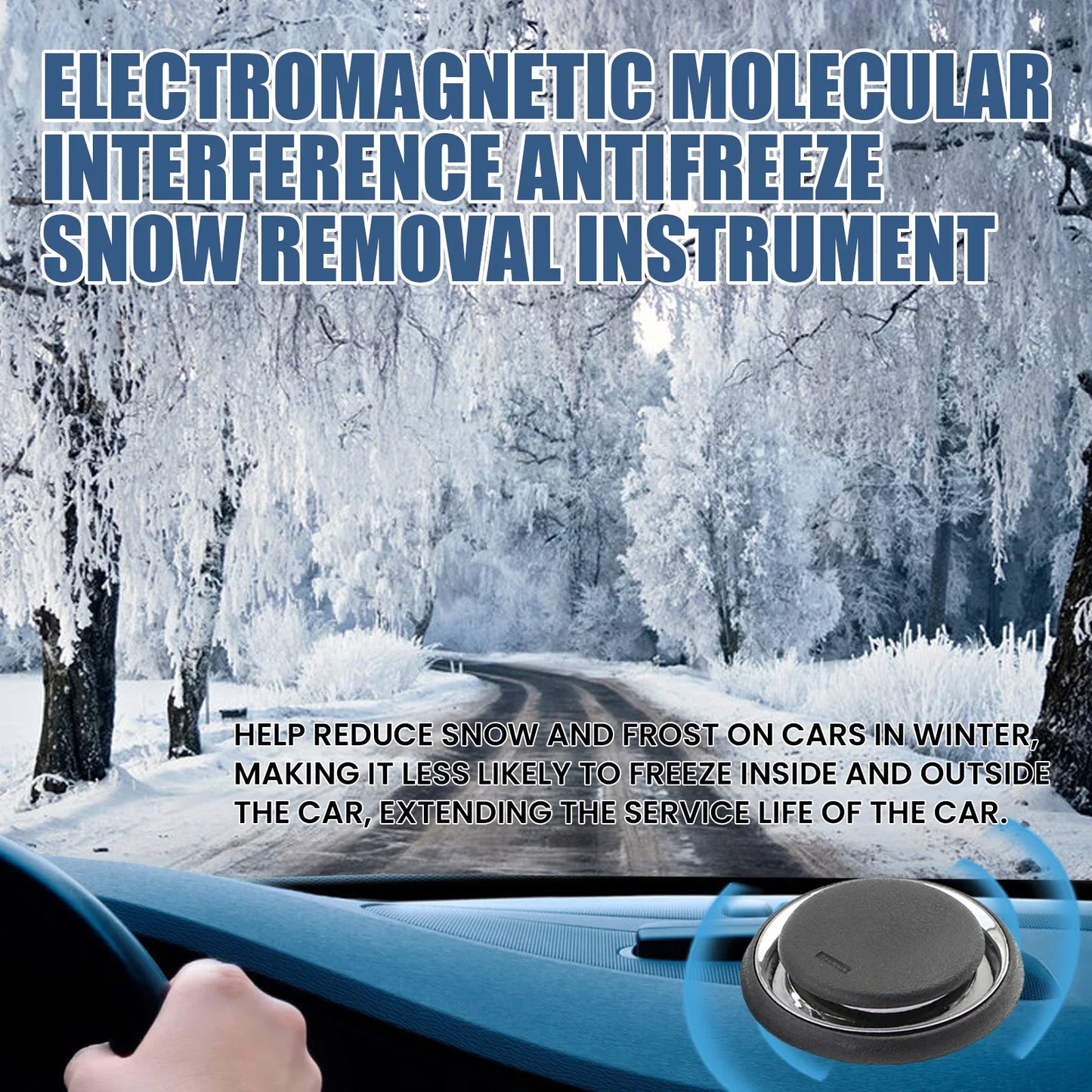 Advanced Electromagnetic Car De-Icer Portable Molecular Oscillation Ice Remover Tool for Windshield Instant Defroster & Demister
