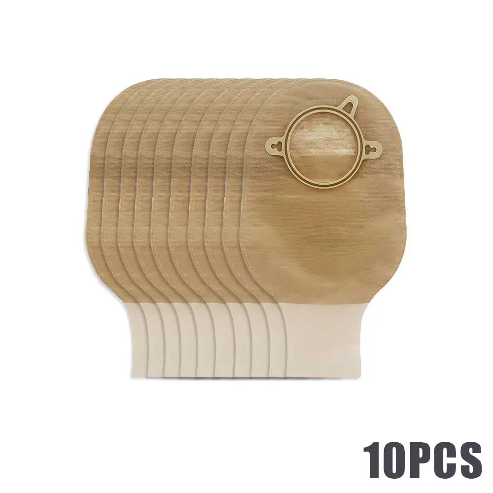 10 bags / 5 barriers Ostomy Supplies Colostomy Bags Two Piece Drainable Pouches with hoop and look Ileostomy Stoma Care