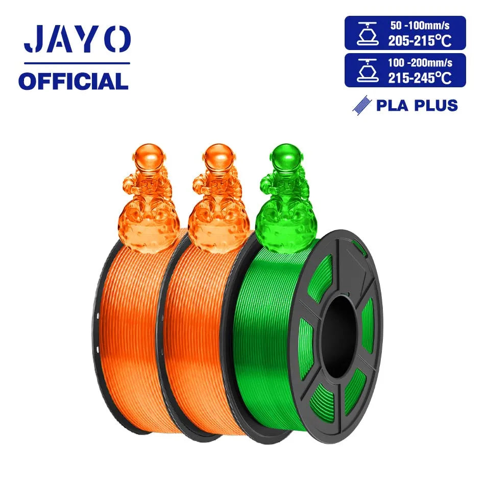 JAYO PLA+ 3D Filament PLA Plus 3D Printer Filament Neatly Wound PLA 1.75mm For FDM 3D Printers High Toughness Materials