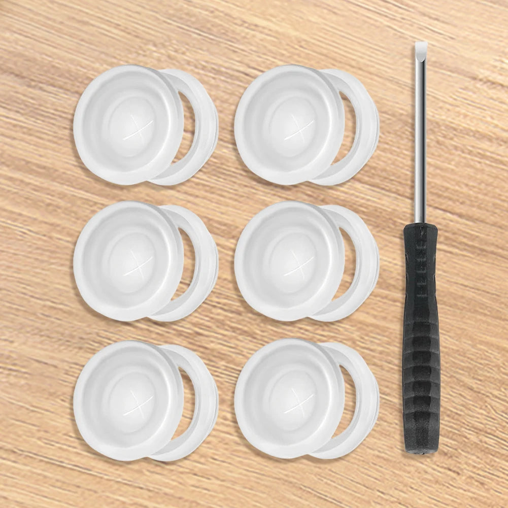 6 Pcs Dispensing Valves Replacement Valves with Screwdriver Replacement Accessories Compatible with Gatorade Gx Water Bottle