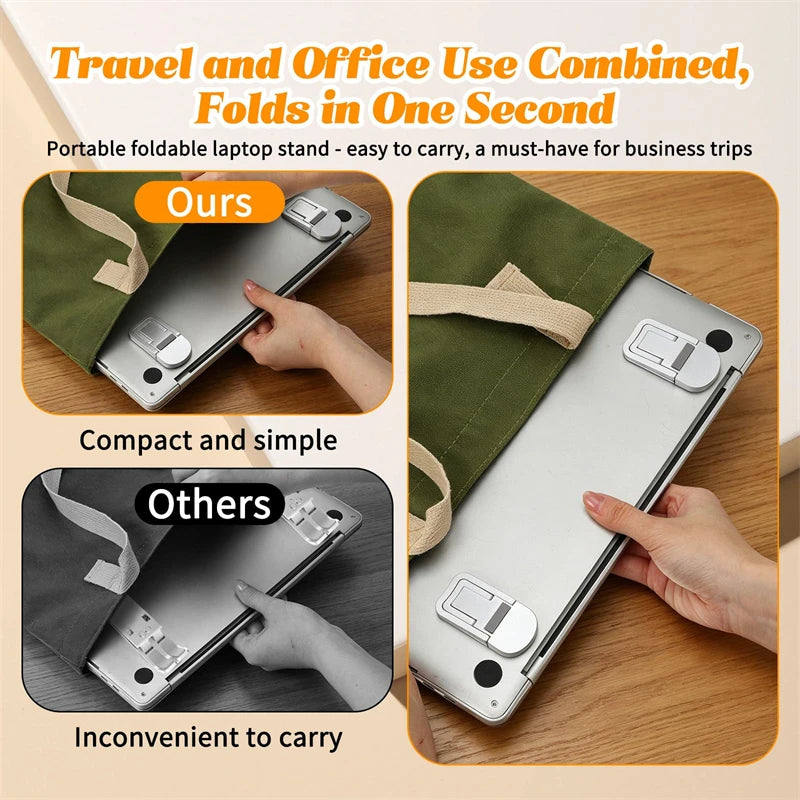 2 Pcs Portable Keyboard Riser With Dual Tilt Angle Adjustment, Foldable Laptop Stand Mini Computer Stand Feet for Most Keyboards