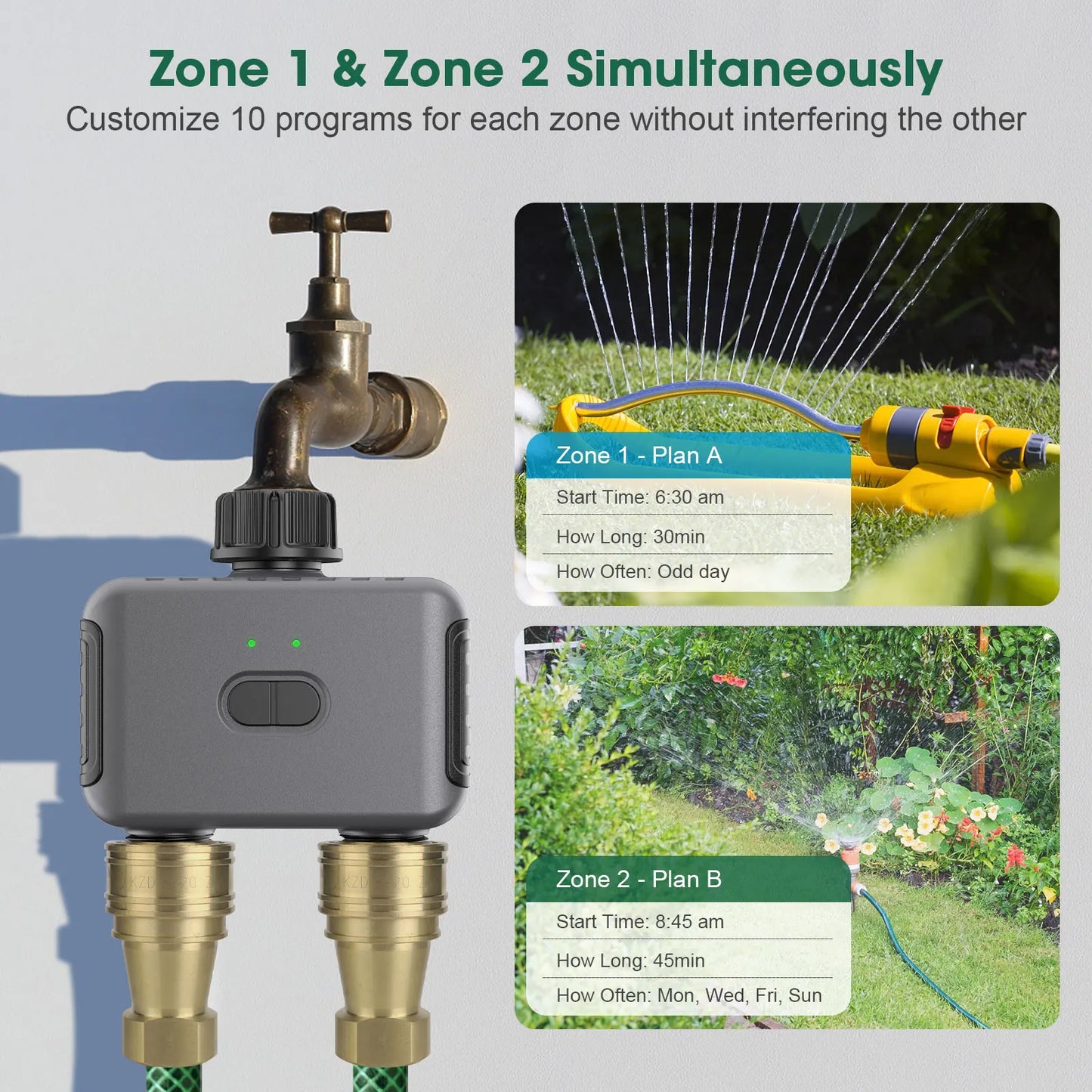 Insoma Zigbee Automatic Water Timer Wifi Garden Irrigation Watering System Independent Control Sprinkler Programmer Tools IPX5