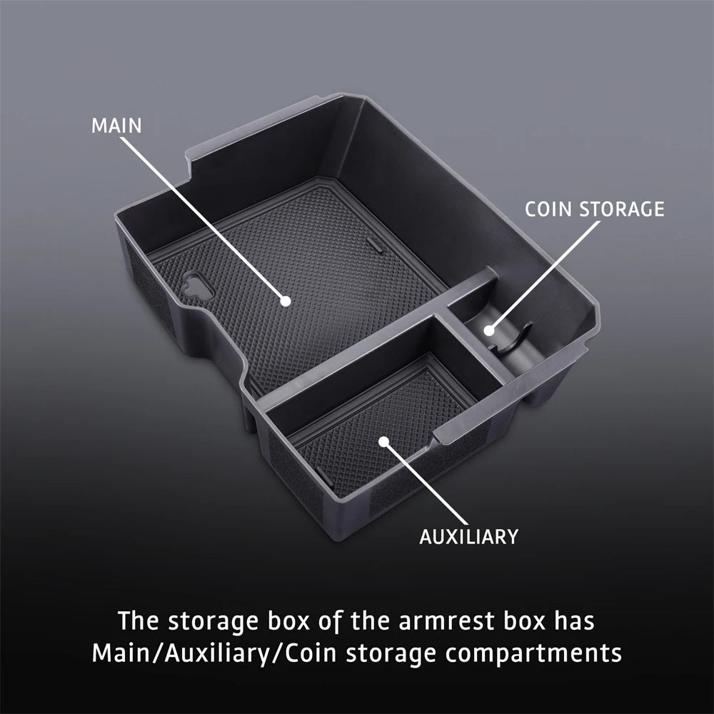 Car Armrest Organiser Storage Box for 2022 2023 Next Gen Ranger Everest Centre Console Tray