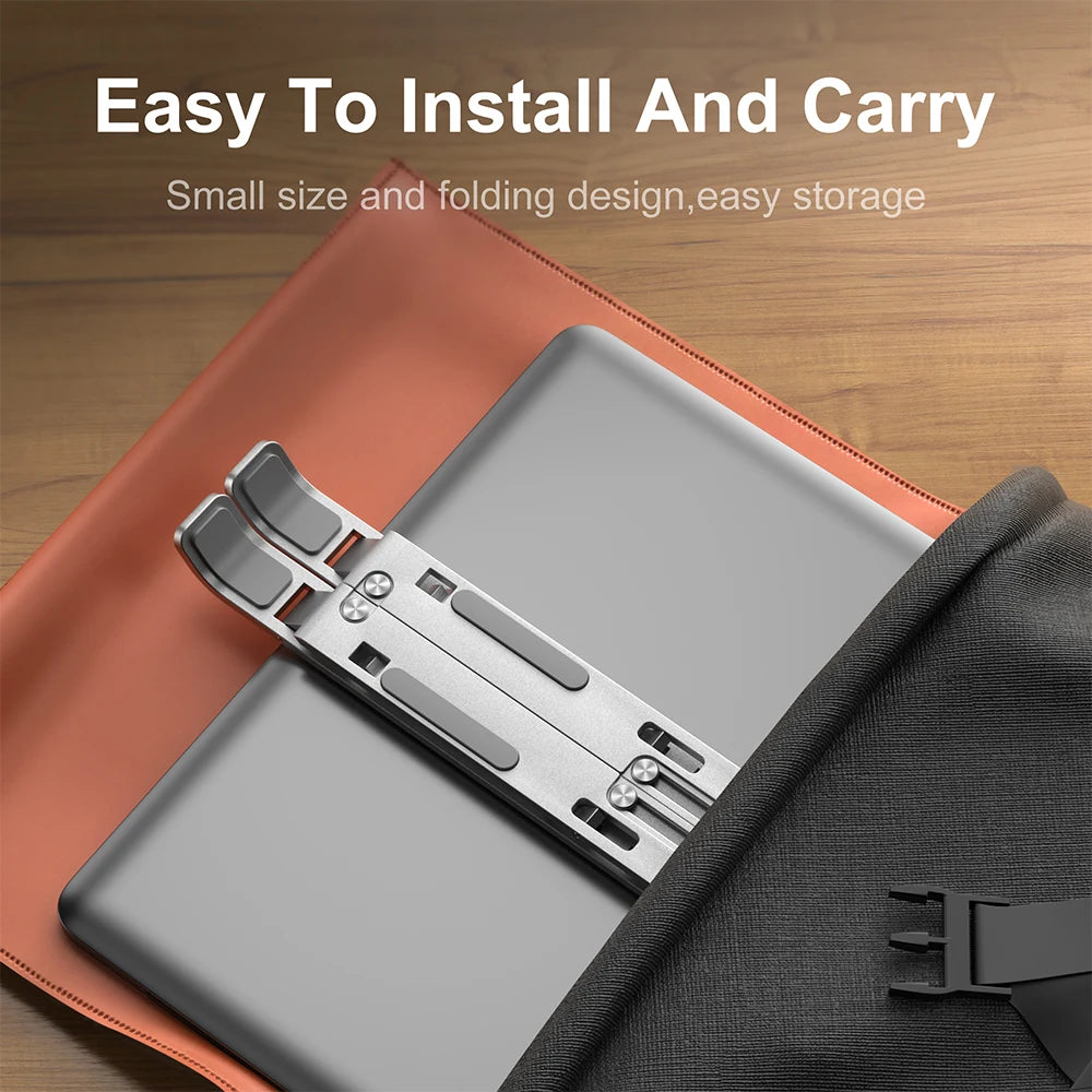 Aluminum Foldable Laptop Stand Adjustable Portable Notebook Holder Support Base For Macbook Air Pro Cooling Bracket Accessories