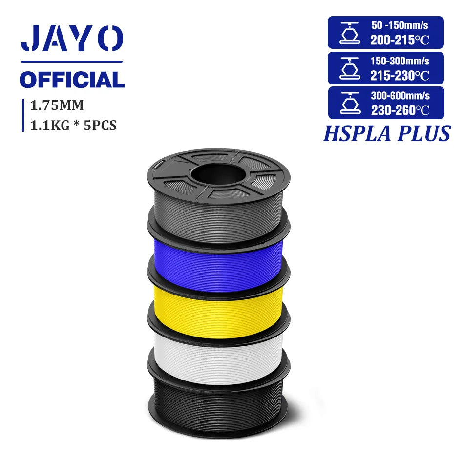 JAYOPLA Plus  Filament 600mm/s 1.75mm High Speed  PLA+ 3D Printer Filament High Flow 3D Printing Mateials Fit Most 3D Printers