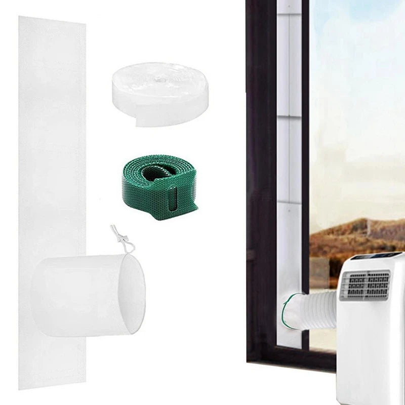 A98G-Air Conditioner Window Seal Kit Portable Air Conditioner Tilting Sloping Cover Window Air Conditioner Outlet Cloth