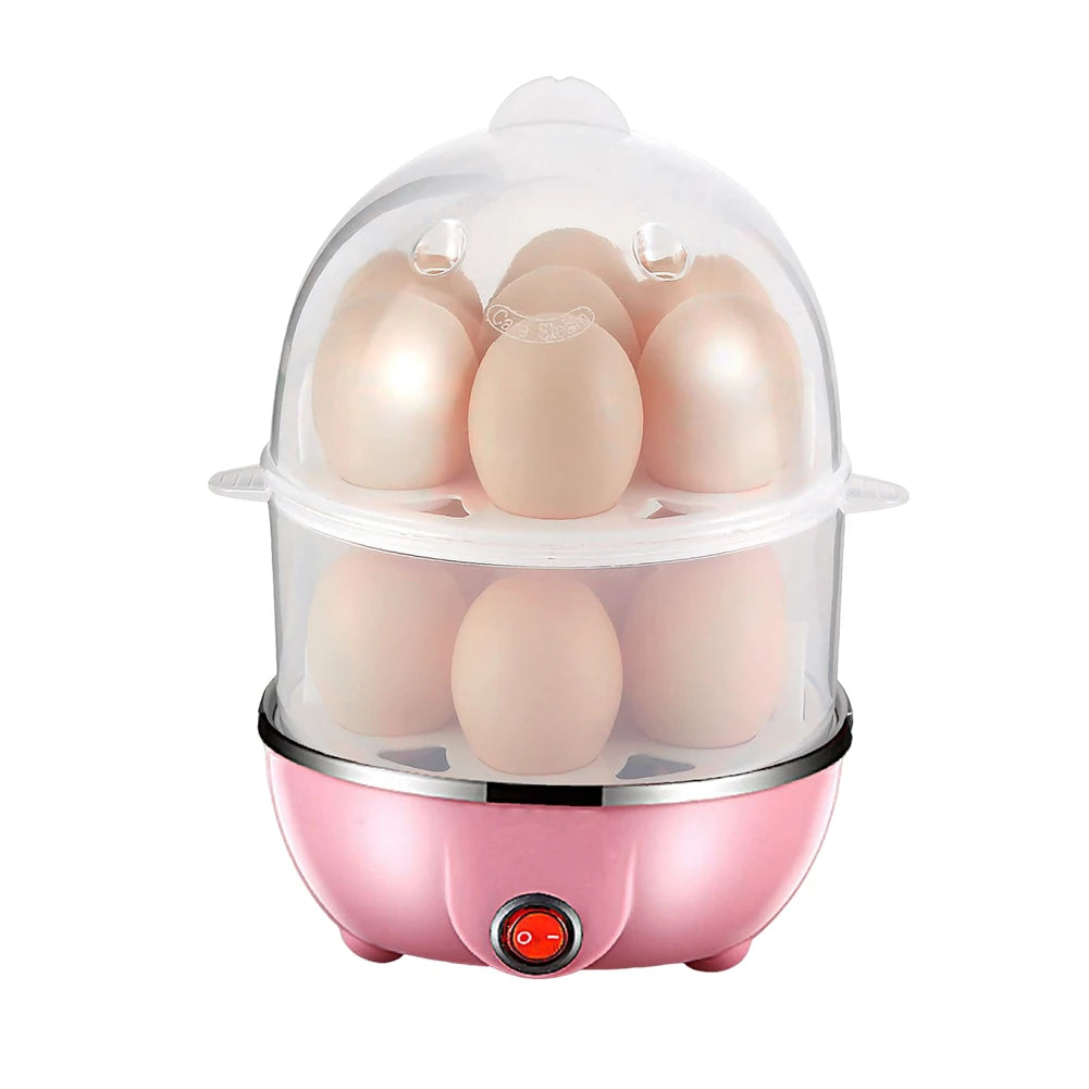 220V Electric Egg Boiler Rapid Heating Multifunctional Egg Cooker Auto-Off Portable Milk Steamer for Cooking Breakfast Machine