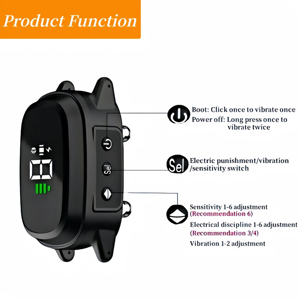 Automatic Anti Barking Dog Collar,IP67 Waterproof, Rechargeable Type-C Bark Stopper,Stop Barkin,Electric Training Collar for Dog