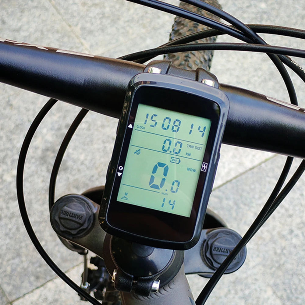 Wireless Bicycle Computer 2.4 Inch Screen Cycling Odometer with Backlight Wireless Speedometer Rechargeable for MTB Road Bike