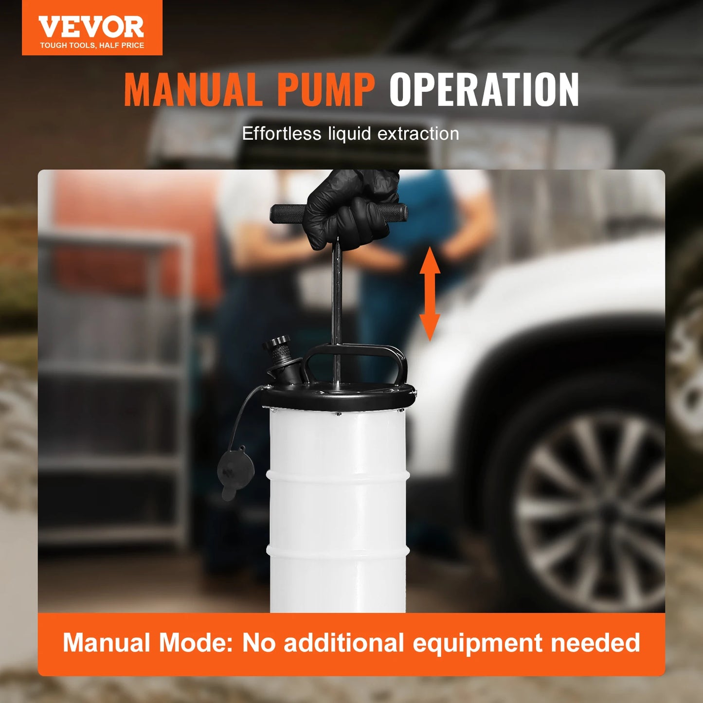 SucceBuy 6.5LFluid Extractor Manual Hand-Operated Car Brake Oil Changer Tool with Hose Vacuum Fluid Oil Pump for Car Accessories