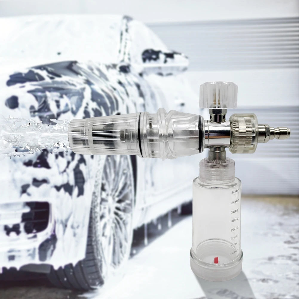 100ml Pressure Washer Gun Adjustable Car Wash Foam Sprayer with 5 Nozzle Tips Liquid Foam Sprayer for Cleaning Cars SUVs