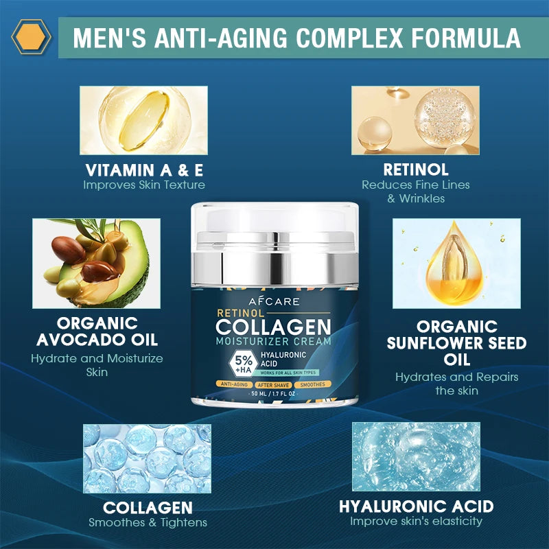 8% Collagen Face Cream with High-Quality Hyaluronic Acid Anti-Wrinkle Retinol Moisturizing Anti-Aging Facial Skincare Product