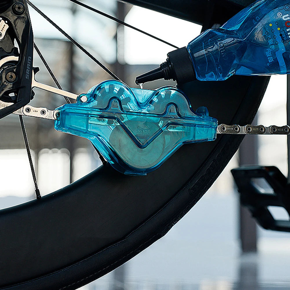 Bicycle Chain Cleaner 3D Chain Brush Wash Tool Portable Bike Protection Oil Bike Chain Scrubber Cycling Chain Brushes Bike Acces