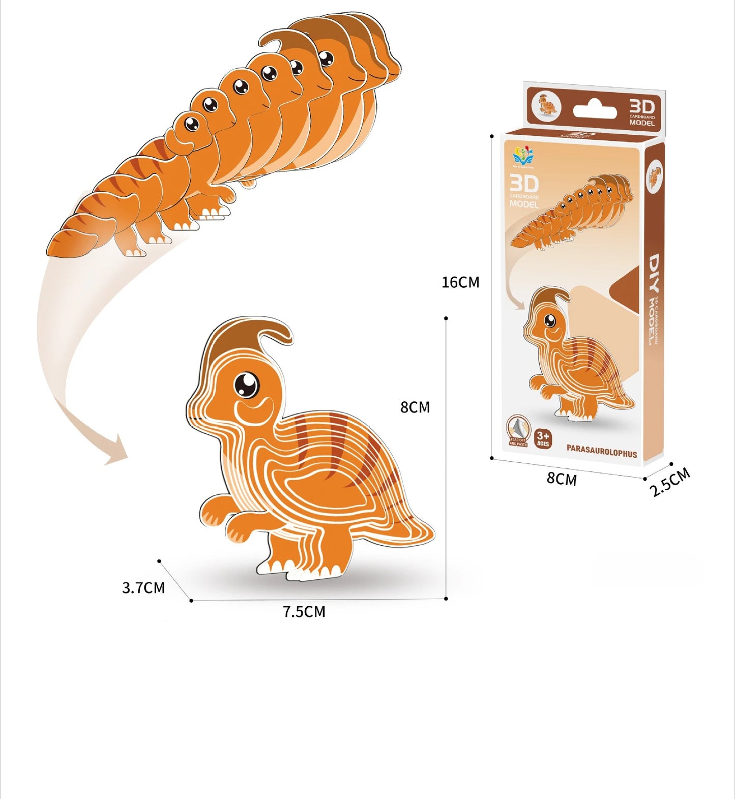 3D Animal Puzzle for Kids - DIY Dinosaur Ocean Safari Paper Crafts, Educational toy for Preschool Learning Activities