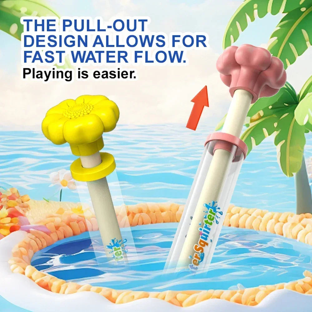 1/3PCS Fireworks Pull-out Water Gun Outdoor Splash Games Beach Swimming Pool Lawn Party Activities Interactive Water Spray Toy