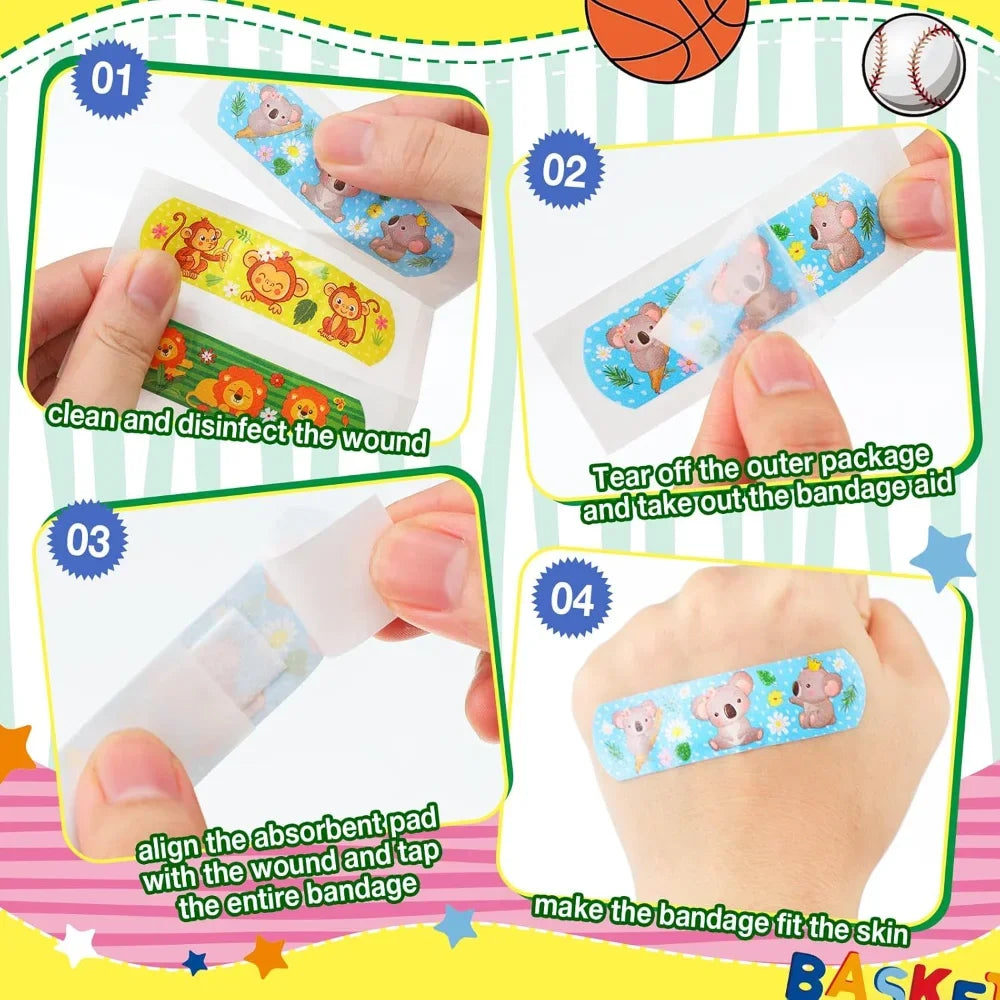 Hot 30/50/100 Pcs Kids Bandages Cute Cartoon Children's Adhesive Waterproof Breathable Band Aid Stickers Protection Girls Boys