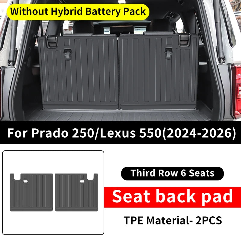 For Toyota 2024-2026 Land Cruiser 250 Prado LC250 Lexus 550 GX550 TPE Seat Back Protection Mat Anti-Dirt Interior Accessories