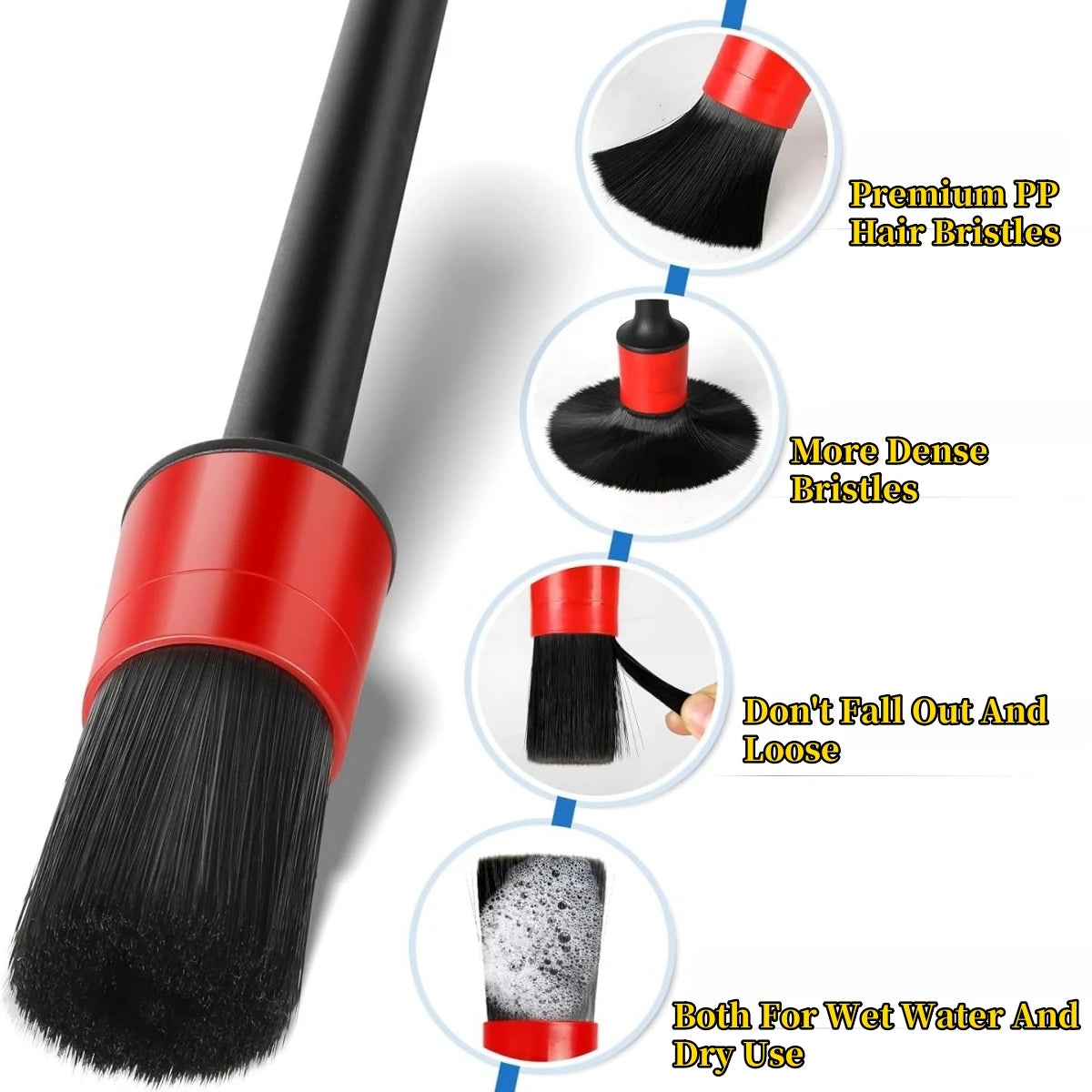 Auto Tire Wheel Detailing Brushs Set Multifunctional Car Cleaning tools for Car Rim Tire Bendable Detail Clean Easy Car Wash Too
