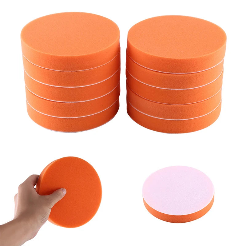 10pcs 150mm Car Polishing Pads 6" Sponge Polisher Clean Waxing Pad Auto Paint Maintenance Care Buffing Cleaning Tool