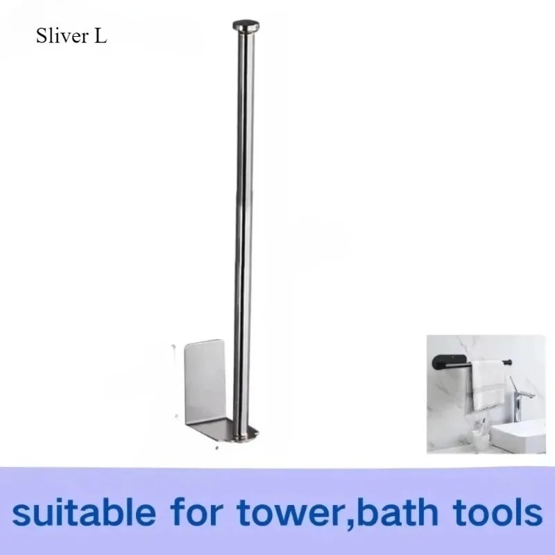2026 Paper Towel Holder Under Cabinet Wall Mount Punch-free Stainless Steel Kitchen Organizer Silver Black Storage Holder