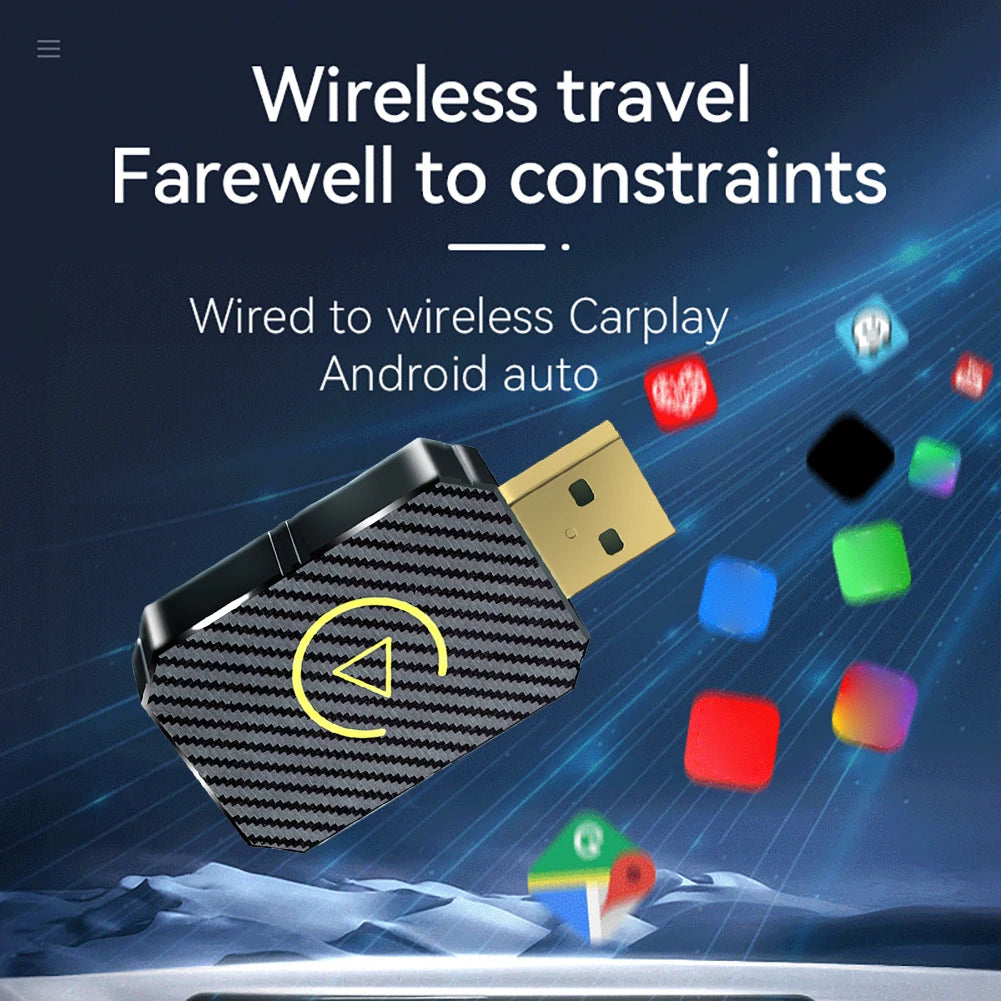 Wired To Wireless Carplay & Android Auto Wireless Adapter Auto Connect USB Plug and Play for OEM Wired Carplay Android Auto Car