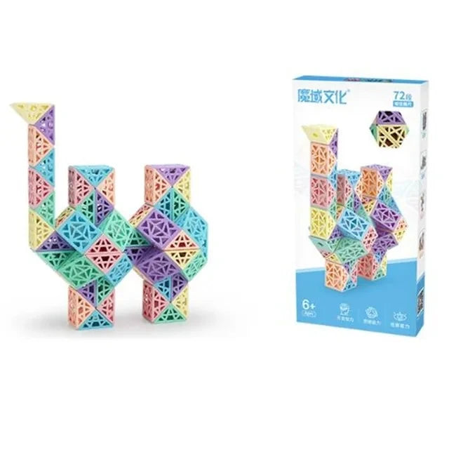MoYu Magic Ruler Macarone 24/36/48/60/72 Segments cubo magico Snake Twist Cube Puzzle Kid Educational Toy For Children Gift