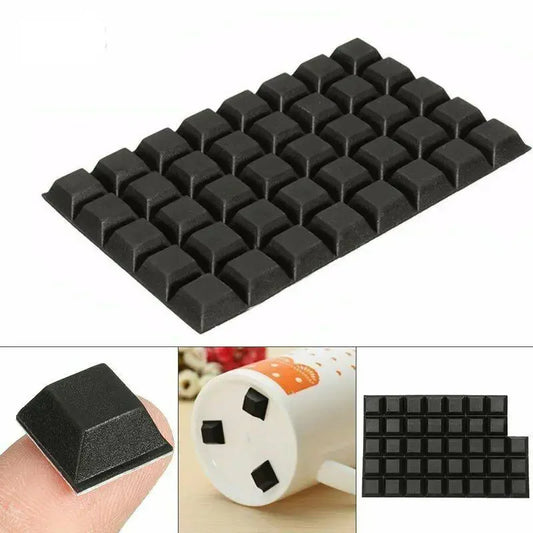 12Pcs Square Self-Adhesive Stick Bumper Pad Tall Rubber Feet For Electronics Glass Speaker Laptop Appliances Furniture Computer