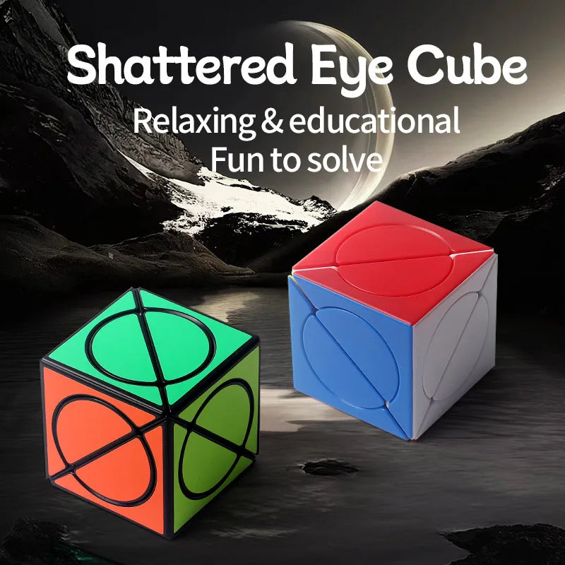 Mo Fang Zhai Huan Yue Shattered Eye Cube 2X2 Magic Cubes Puzzle Toys For Kids Gift Birthday Christmas Gifts