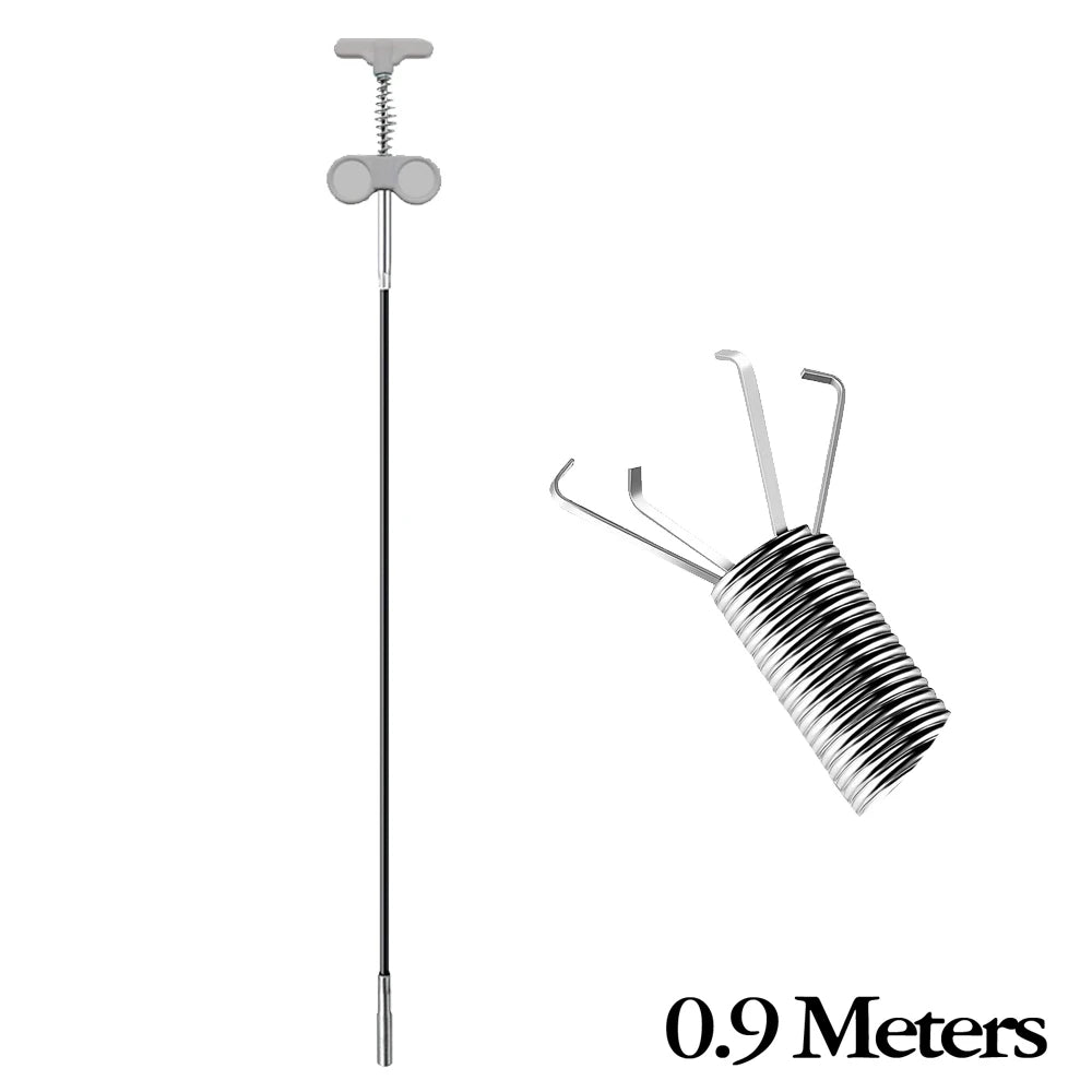 Spring Pipe Sink Cleaning Hook Home Kitchen Bathroom Sewer Dredging Tool