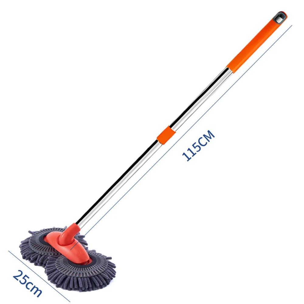 Mop Cleaning Brush Adjustable Car Wash Mop with Long Handle For Window Rotate AU