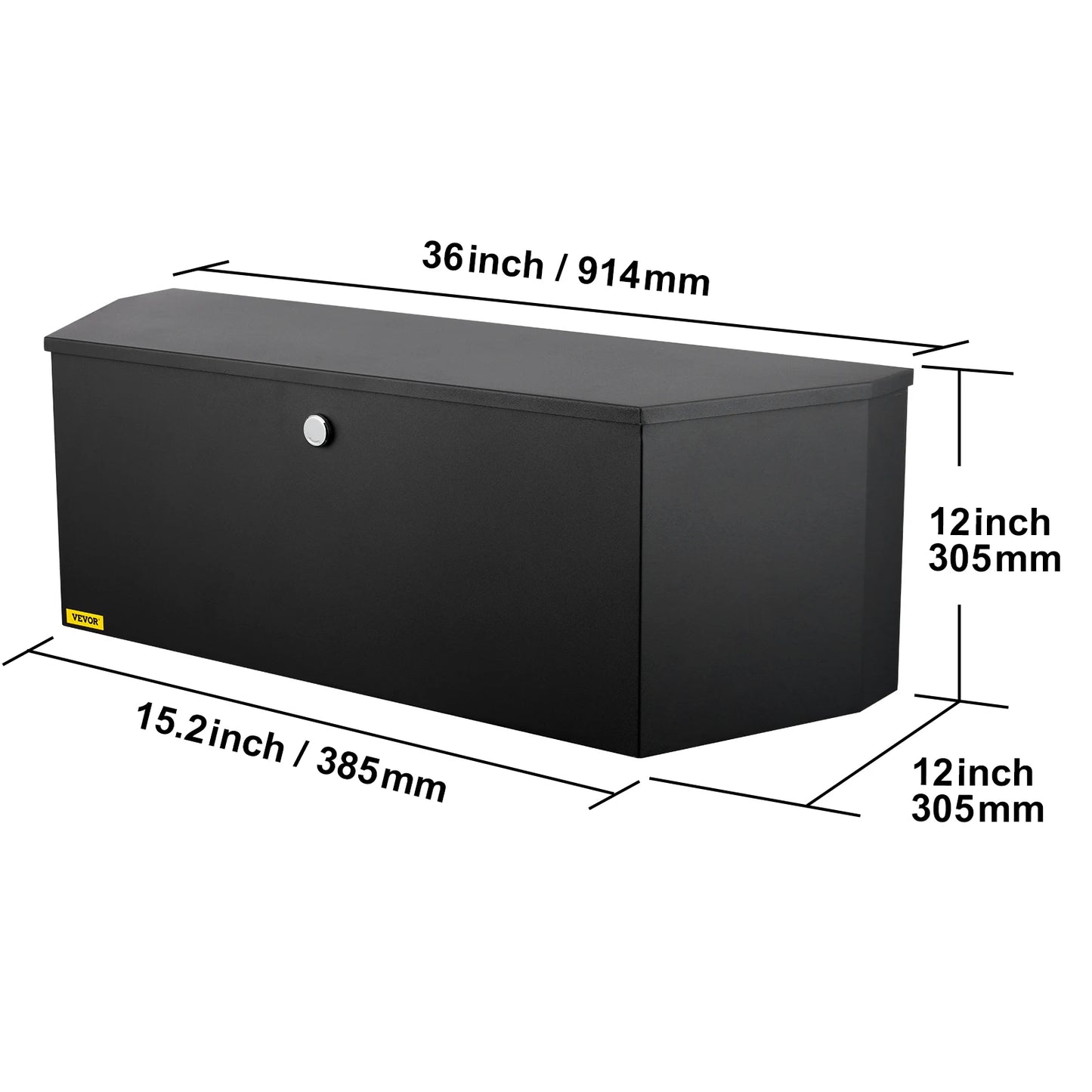 SucceBuy Trailer Tongue Box Aluminum Alloy Tongue Box Tool Chest Heavy Duty Trailer Box Utility Trailer Tongue Box to  Pickup