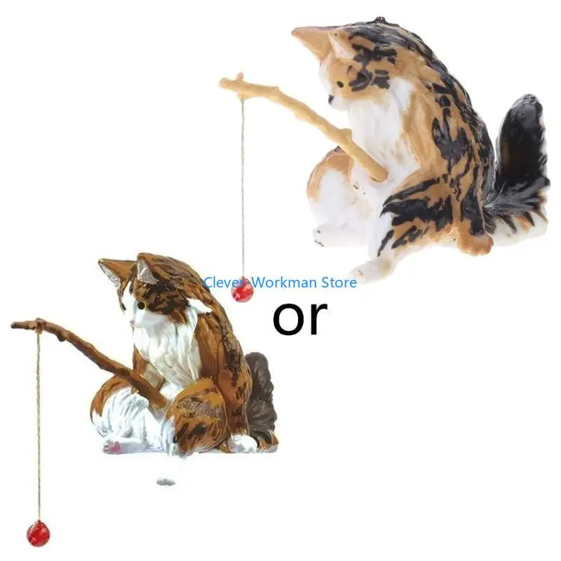 24TD Aquarium Decoration Fishing Ornaments for Fish Animal Resin Figurine