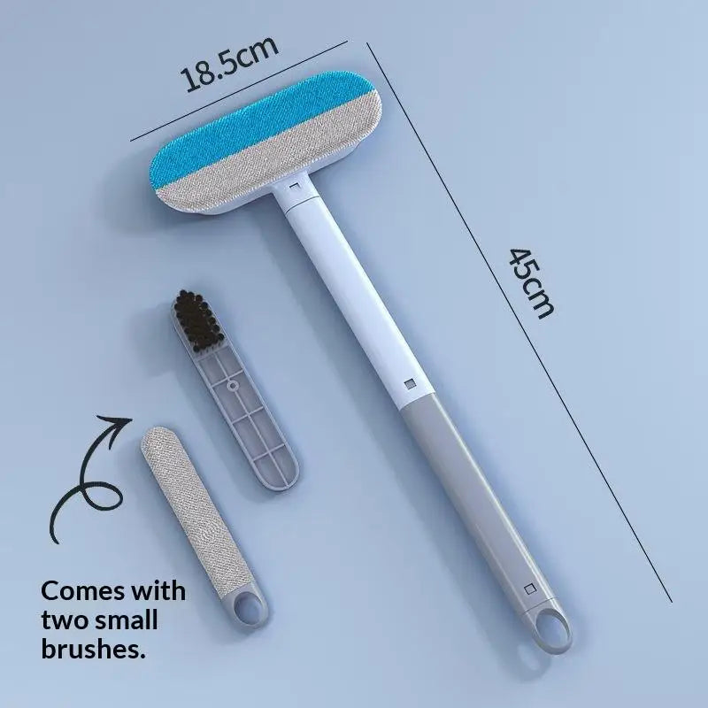 Long Handle Pet Hair Remover Brush Static Cat Hair Cleaner Multi-functional For Carpets Ideal For Cat Furniture Cleaning