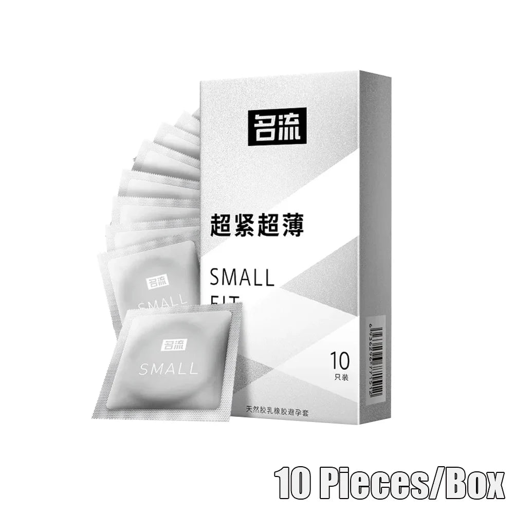 45mm 49mm Tight Ribed Spikes Condoms 10Pcs Long Delayed Pleasure Latex Penis Sleeve Safe Contraception Lubrication Sex Toys
