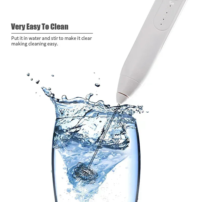 Portable USB Electric Egg Beater for Household Kitchen Handheld Egg White Coffee Frother Whipping Foam and Cream Kitchen Gadgets