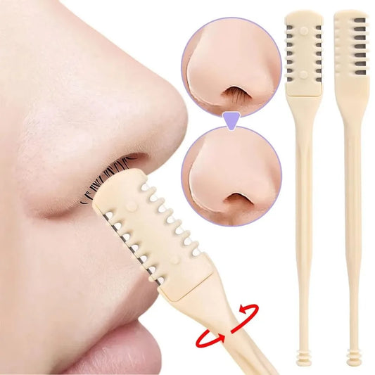 5PCS/10PCS Double Sided Nose Hair Trimmer Portable 360 Degree Nostril Cleaning Trimmer Reusable Nose Hair Scraper Women and Men