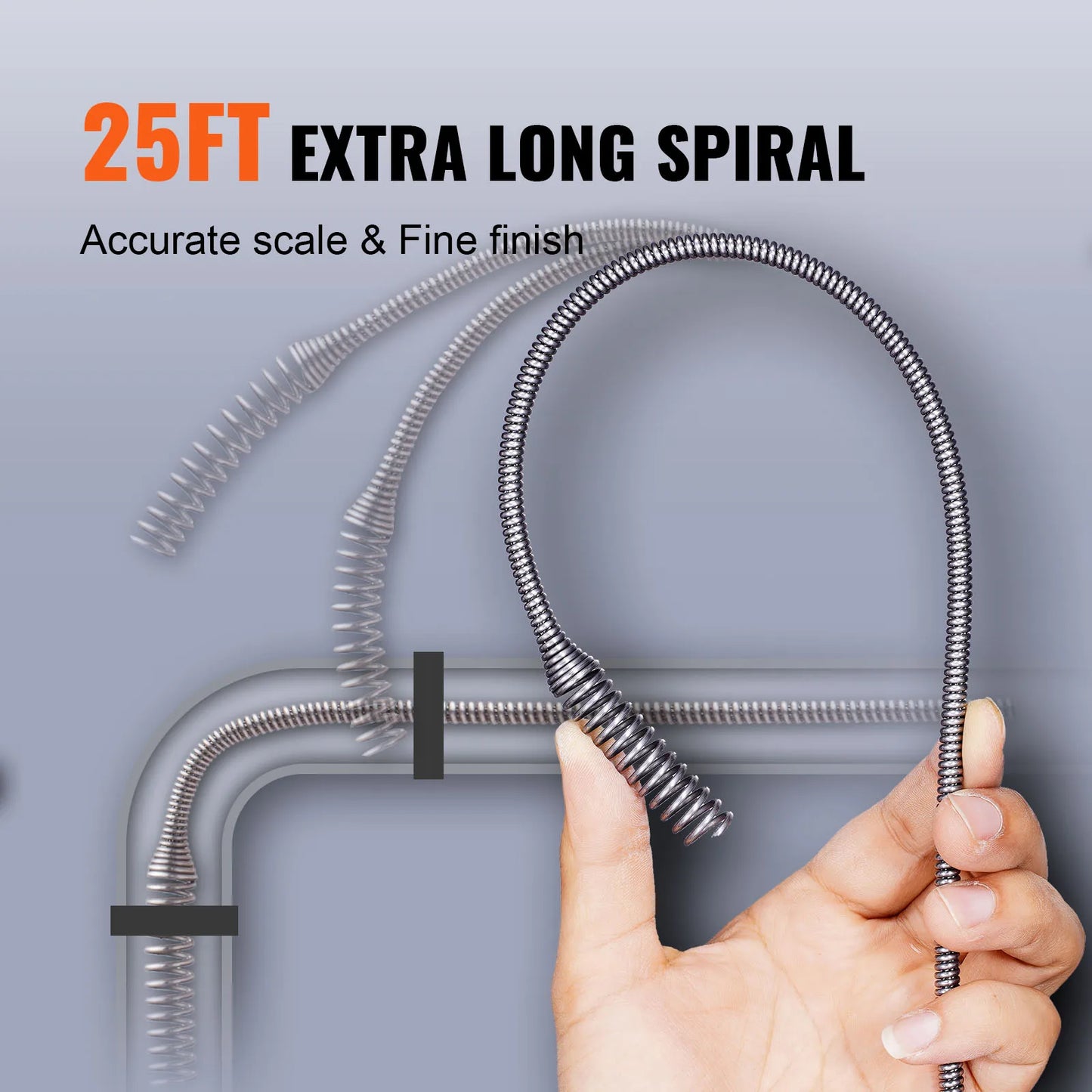 SucceBuy Drain Cleaner Machine 25FT Automatic Tube Cleaner Blockage Unblocker Toilet Sewer Pipe Dredge for Kitchen Bathroom