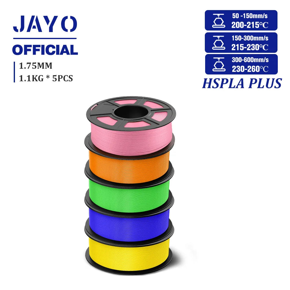 JAYOPLA Plus  Filament 600mm/s 1.75mm High Speed  PLA+ 3D Printer Filament High Flow 3D Printing Mateials Fit Most 3D Printers