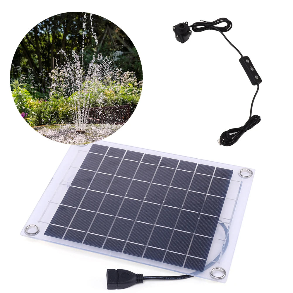 12V 10W Solar Water Pump Watering System Mini Fountain Panel Pump with Adjustment Switch Solar Panel Fountain Kits for Fish Tank