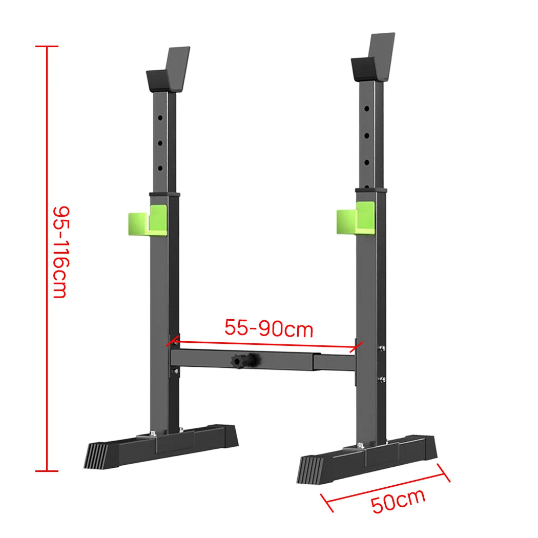 PORIYA Adjustable Detachable Squat Rack Heavy Duty Home Gym Equipment w/ Barbell Hooks