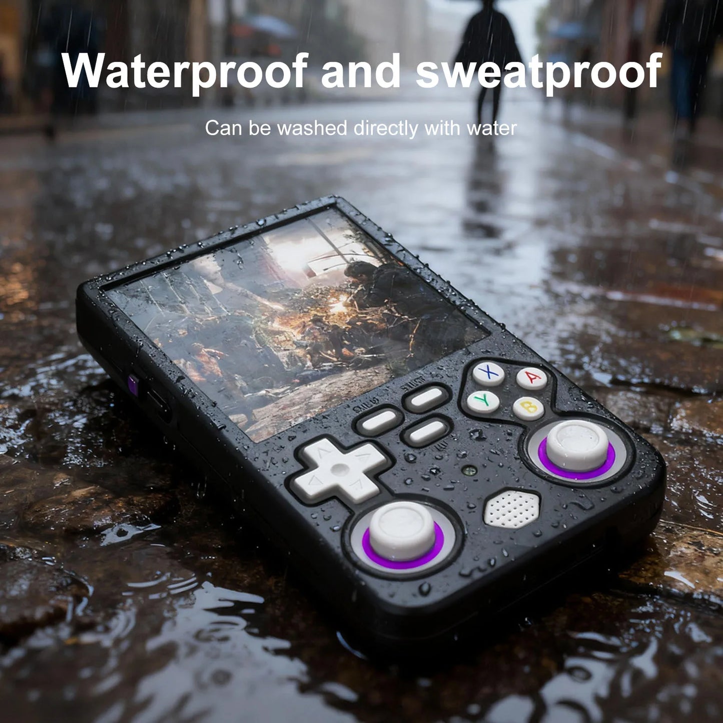 Handheld Storage Protective Cover for R36 Ultra Retro Handheld Game Consoles Against Scratch and Drop-Black for Men and Women